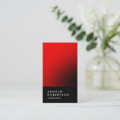 Plain Red Black Trendy Consultant Visitekaartje (Staand voorkant)