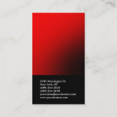 Plain Red Black Trendy Consultant Visitekaartje (Achterkant)