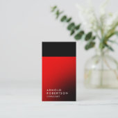 Plain Red Black Trendy Consultant Visitekaartje (Staand voorkant)