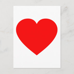 Plain Red Heart Briefkaart