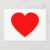 Plain Red Heart Briefkaart (Voorkant)