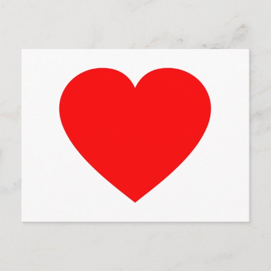 Plain Red Heart Briefkaart (Voorkant)