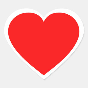 Plain Red Heart Hart Sticker