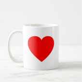 Plain Red Heart Koffiemok (Links)