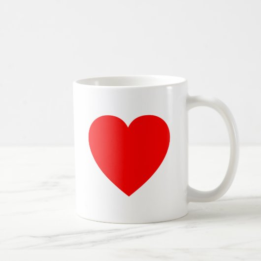 Plain Red Heart Koffiemok (Rechts)