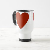 Plain Red Heart Reisbeker (Voorkant links)