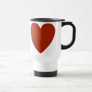 Plain Red Heart Reisbeker