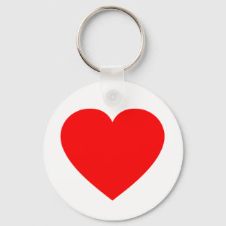 Plain Red Heart Sleutelhanger