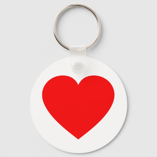 Plain Red Heart Sleutelhanger (Voorkant)
