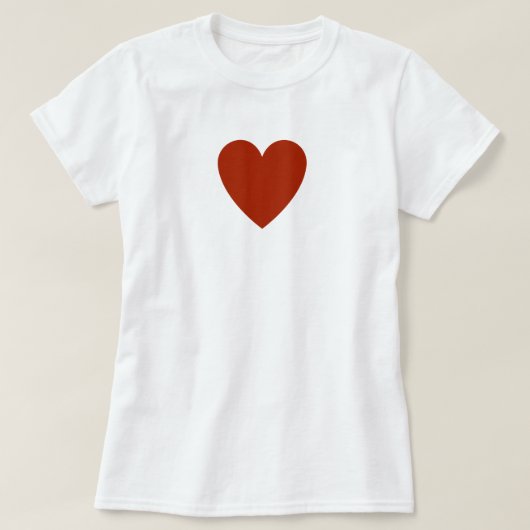 Plain Red Heart T-shirt (Design voorkant)