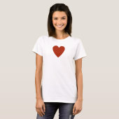 Plain Red Heart T-shirt (Voorkant volledig)
