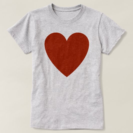 Plain Red Heart T-shirt (Design voorkant)