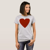 Plain Red Heart T-shirt (Voorkant volledig)