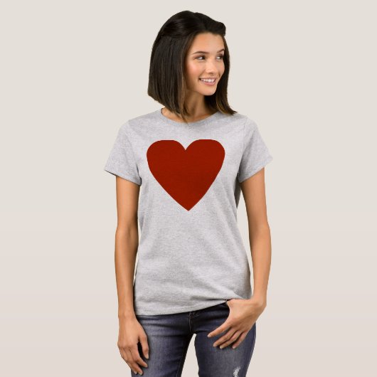 Plain Red Heart T-shirt (Voorkant volledig)