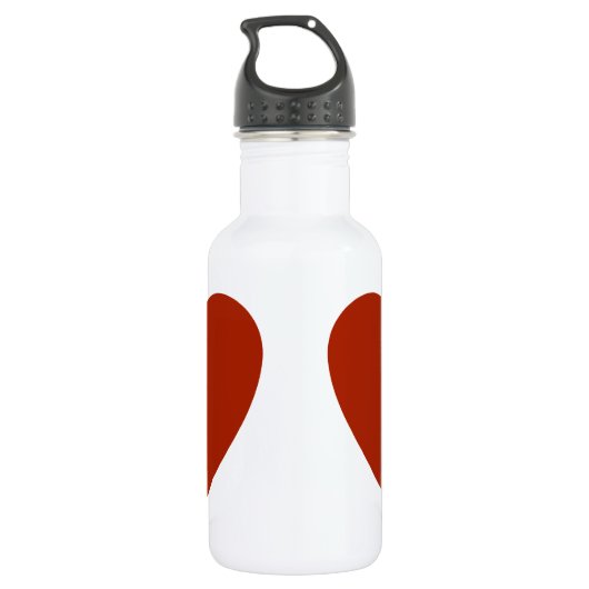 Plain Red Heart Waterfles (Achterkant)