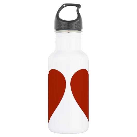 Plain Red Heart Waterfles (Voorkant)