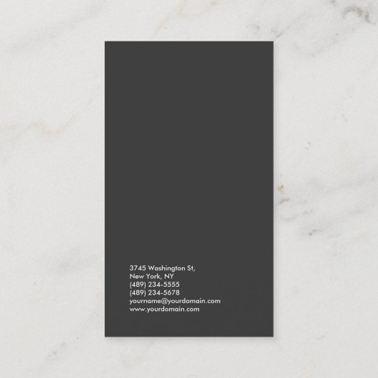 Plain Red White Gray Trendy minimalist Modern Visitekaartje (Achterkant)