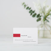 Plain Red White Minimalist Modern Professional Visitekaartje (Staand voorkant)