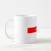 Plain Red White Professional, Minimale naam Koffiemok (Links)