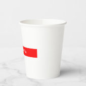 Plain Red White Professional, Minimale naam Papieren Bekers (Links)