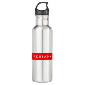 Plain Red White Professional, Minimale naam Waterfles (Voorkant)