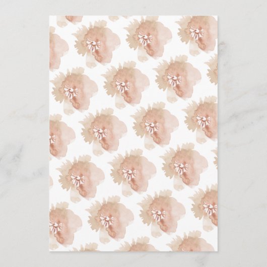 Plain Romantic Watercolor Florals Wedding Kaart (Achterkant)