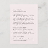 Plain Romantische Eenvoudige Zachte Blush Solid Ac Informatiekaartje (Achterkant)