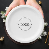 Plain Round Business Logo Company Event Minimalist Papieren Bordje