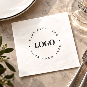 Plain Round Business Logo Company Event Minimalist Servet