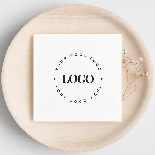 Plain Round Business Logo Company Event Minimalist Servet