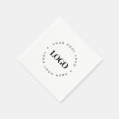 Plain Round Business Logo Company Event Minimalist Servet (Hoek)