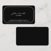 Plain Round Corner Consultant Donker Visitekaartje (Voorkant / Achterkant)