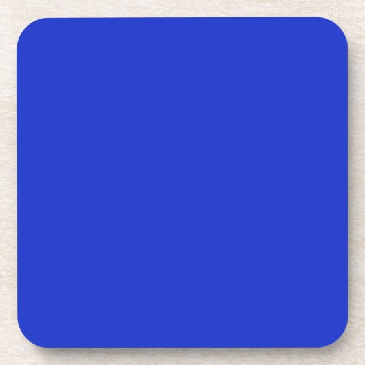 Plain Royal Blue Bier Onderzetter (Voorkant)
