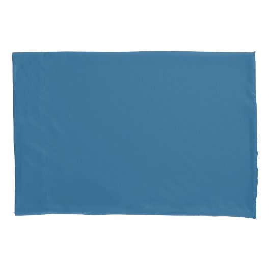 Plain Royal Blue Pillowcases  Kussensloop (Voorkant-Links)