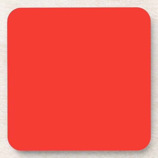Plain Scarlet Red cork back Bier Onderzetter (Voorkant)