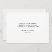 Plain Script Weddenschap Hartelijk dank voor witte Bedankkaart (Achterkant)