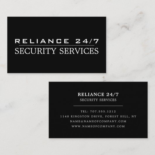 Plain Security Service Visitekaartje (Voorkant / Achterkant)