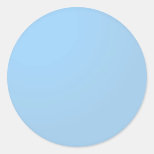 Plain Shades: Baby Blue Ronde Sticker (Voorkant)