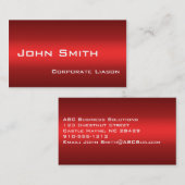 Plain Shades of Red Professional-Visitekaartjes Visitekaartje (Voorkant / Achterkant)