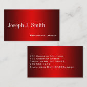Plain Shades of Red Professional-Visitekaartjes Visitekaartje (Voorkant / Achterkant)