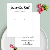 Plain Signature Script White Earing Jewelry Visitekaartje