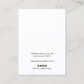 Plain Signature Script White Earing Jewelry Visitekaartje (Achterkant)