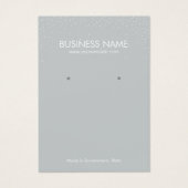 Plain Silver Confetti Jewelry Earring Display Visitekaartjes (Voorkant)