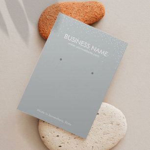 Plain Silver Confetti Jewelry Earring Display Visitekaartjes
