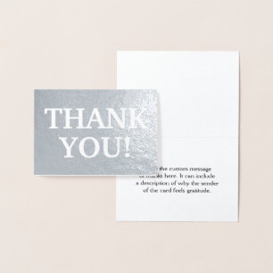 Plain Silver Foil: "DANK JE!" Kaart