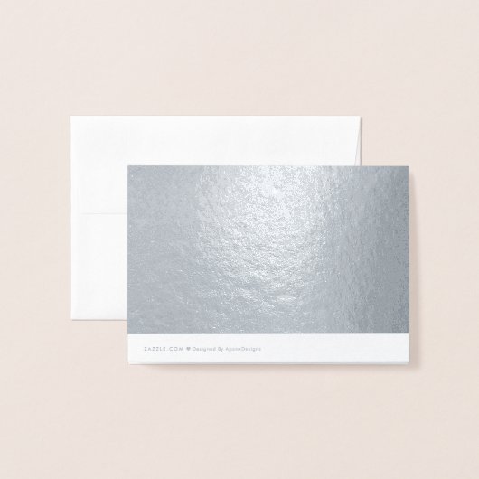 Plain Silver Foil: "DANK JE!" Kaart (Met envelop)