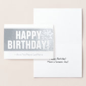 Plain Silver Foil "HAPPY BIRTHDAY!" Kaart (Display)