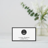 Plain Simple Attorney Law Professional Scale Visitekaartje (Staand voorkant)