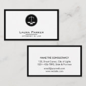 Plain Simple Attorney Law Professional Scale Visitekaartje (Voorkant / Achterkant)