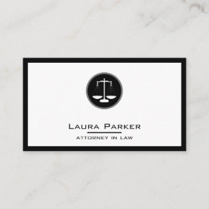 Plain Simple Attorney Law Professional Scale Visitekaartje